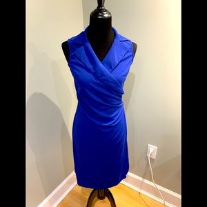 Royal blue dress from Express that hugs in all the right places
